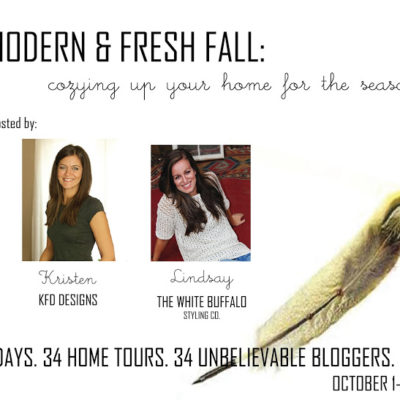 Modern and Fresh Fall Home Tour | Wood Shim Candlesticks